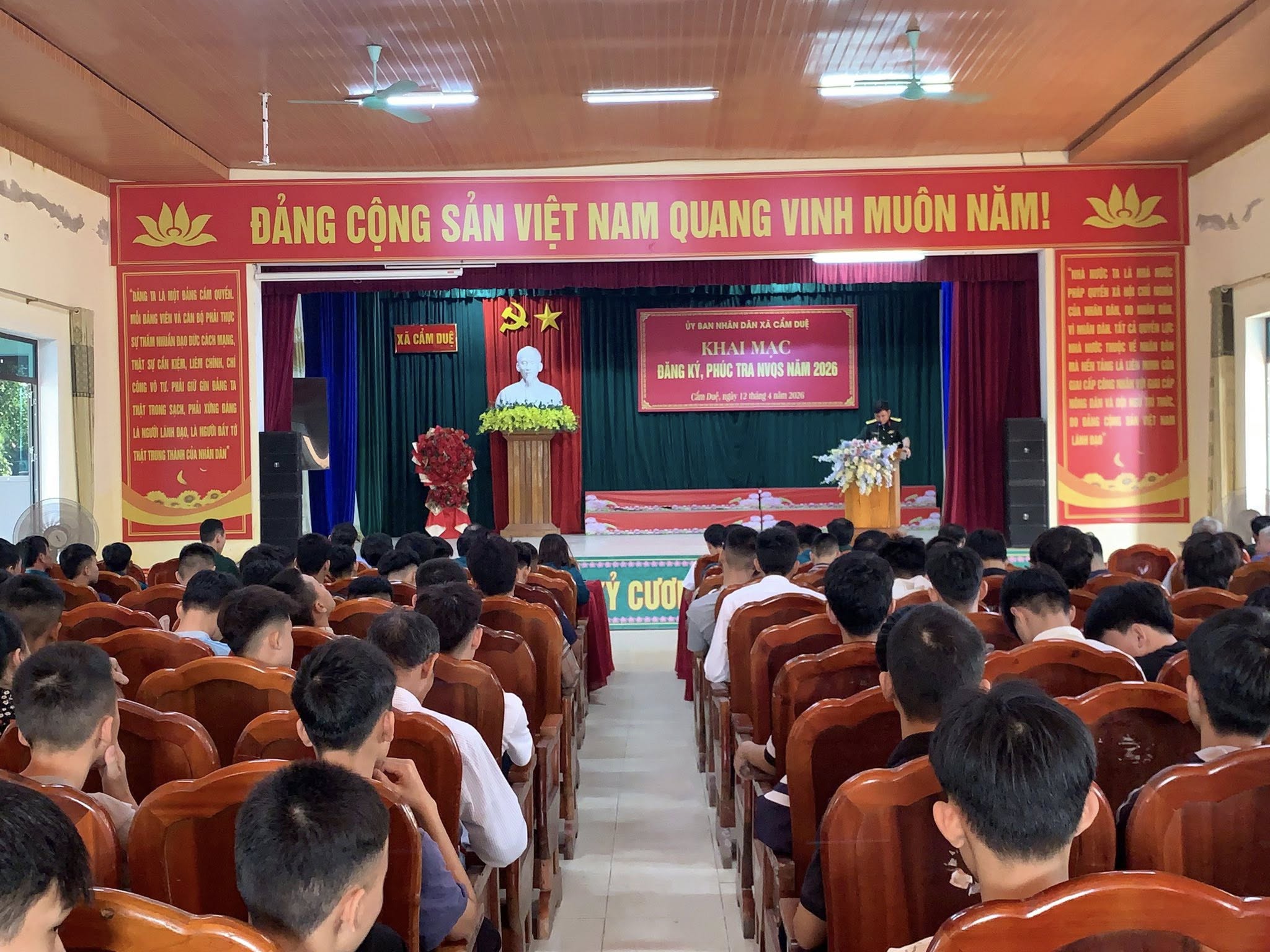 XÃ CẨM DUỆ TỔ CHỨC ĐĂNG KÝ NGHĨA VỤ QUÂN SỰ, PHÚC TRA ĐỘ TUỔI SẴN SÀNG NHẬP NGŨ NĂM 2026 