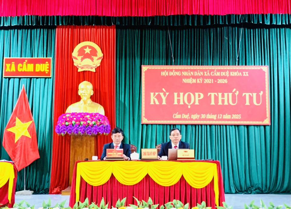 HĐND XÃ CẨM DUỆ TỔ CHỨC HỘI NGHỊ TỔNG KẾT HOẠT ĐỘNG KHÓA XX, NHIỆM KỲ 2021–2026 NÂNG CAO HIỆU QUẢ HOẠT ĐỘNG TRONG NHIỆM KỲ TỚI