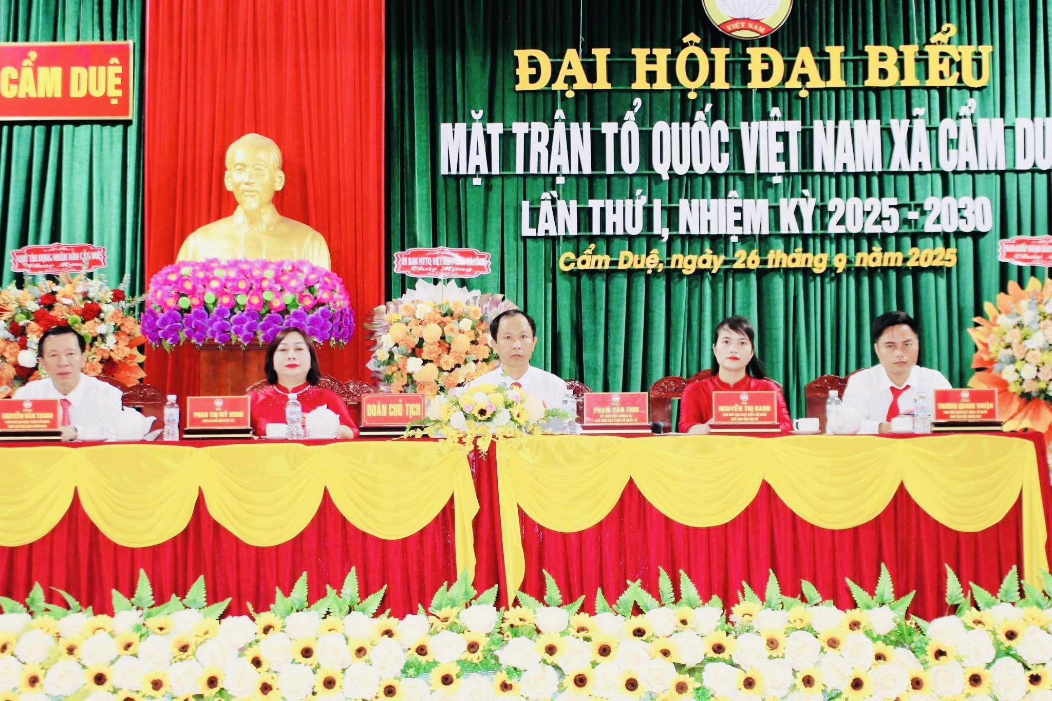 ĐẠI HỘI ĐẠI BIỂU MTTQ VIỆT NAM XÃ CẨM DUỆ LẦN THỨ I, NHIỆM KỲ 2025 – 2030 THÀNH CÔNG TỐT ĐẸP.