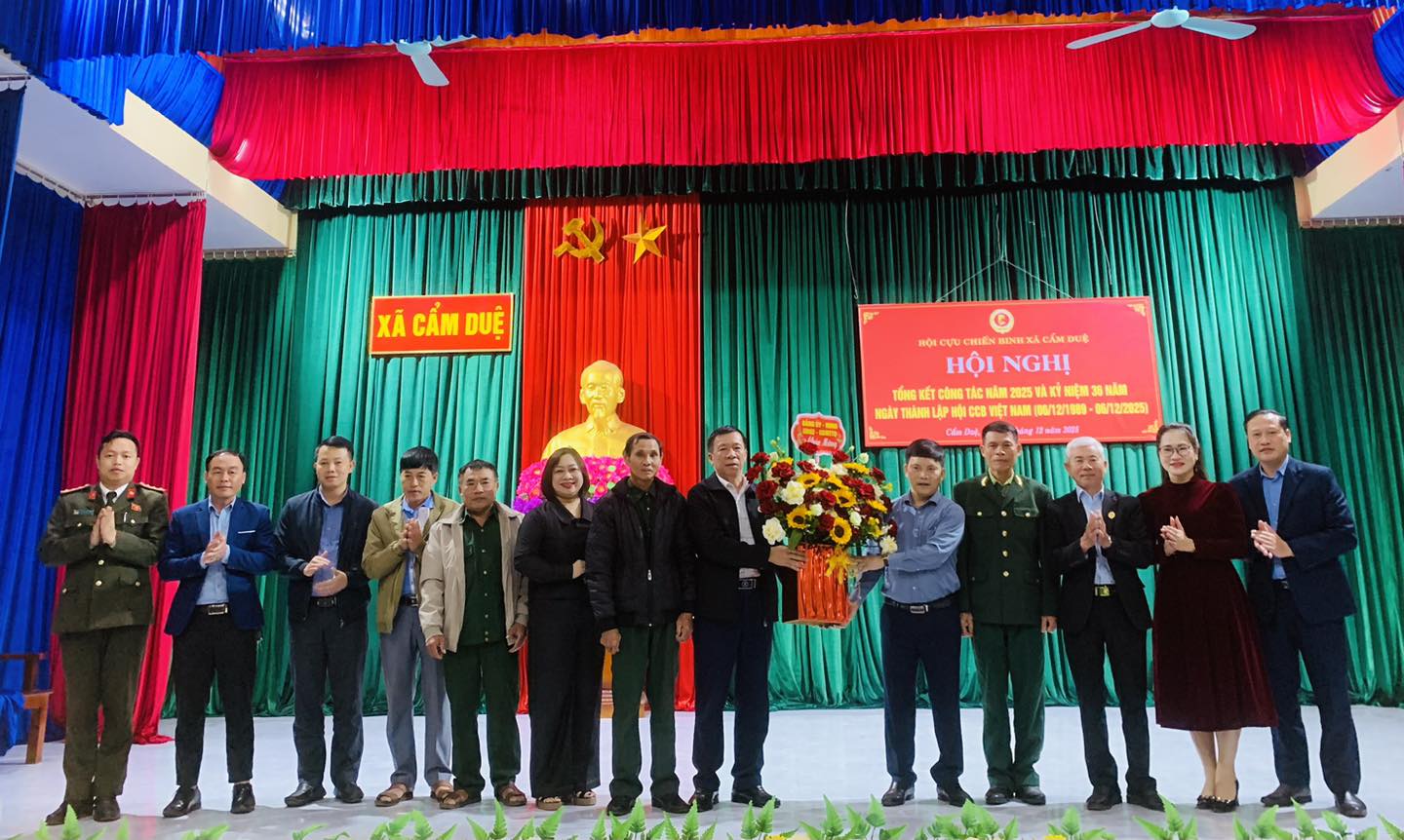 HỘI CỰU CHIẾN BINH XÃ CẨM DUỆ TỔ CHỨC HỘI NGHỊ TỔNG KẾT CÔNG TÁC HỘI NĂM 2025 VÀ GẶP MẶT KỶ NIỆM 36 NĂM NGÀY THÀNH LẬP HỘI CCB VIỆT NAM (06/12/1989 – 06/12/2025)
