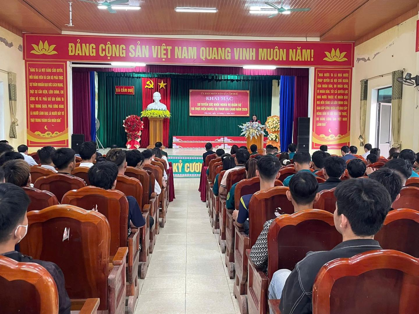 XÃ CẨM DUỆ KHAI MẠC SƠ TUYỂN SỨC KHỎE NGHĨA VỤ QUÂN SỰ VÀ NGHĨA VỤ THAM GIA CÔNG AN NHÂN DÂN NĂM 2026