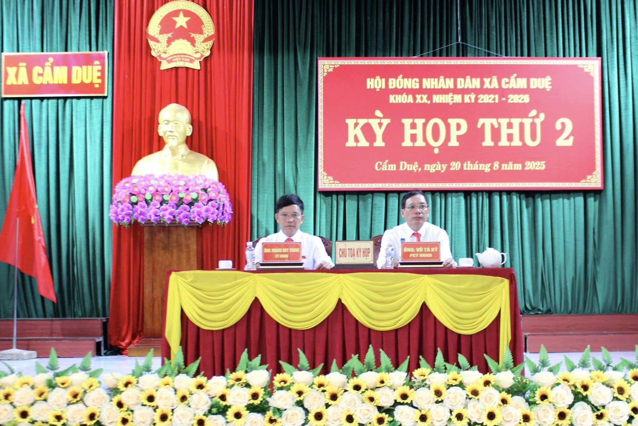 HỘI ĐỒNG NHÂN DÂN XÃ CẨM DUỆ TỔ CHỨC KỲ HỌP THỨ 2, HĐND XÃ KHÓA XX NHIỆM KỲ 2021-2026
