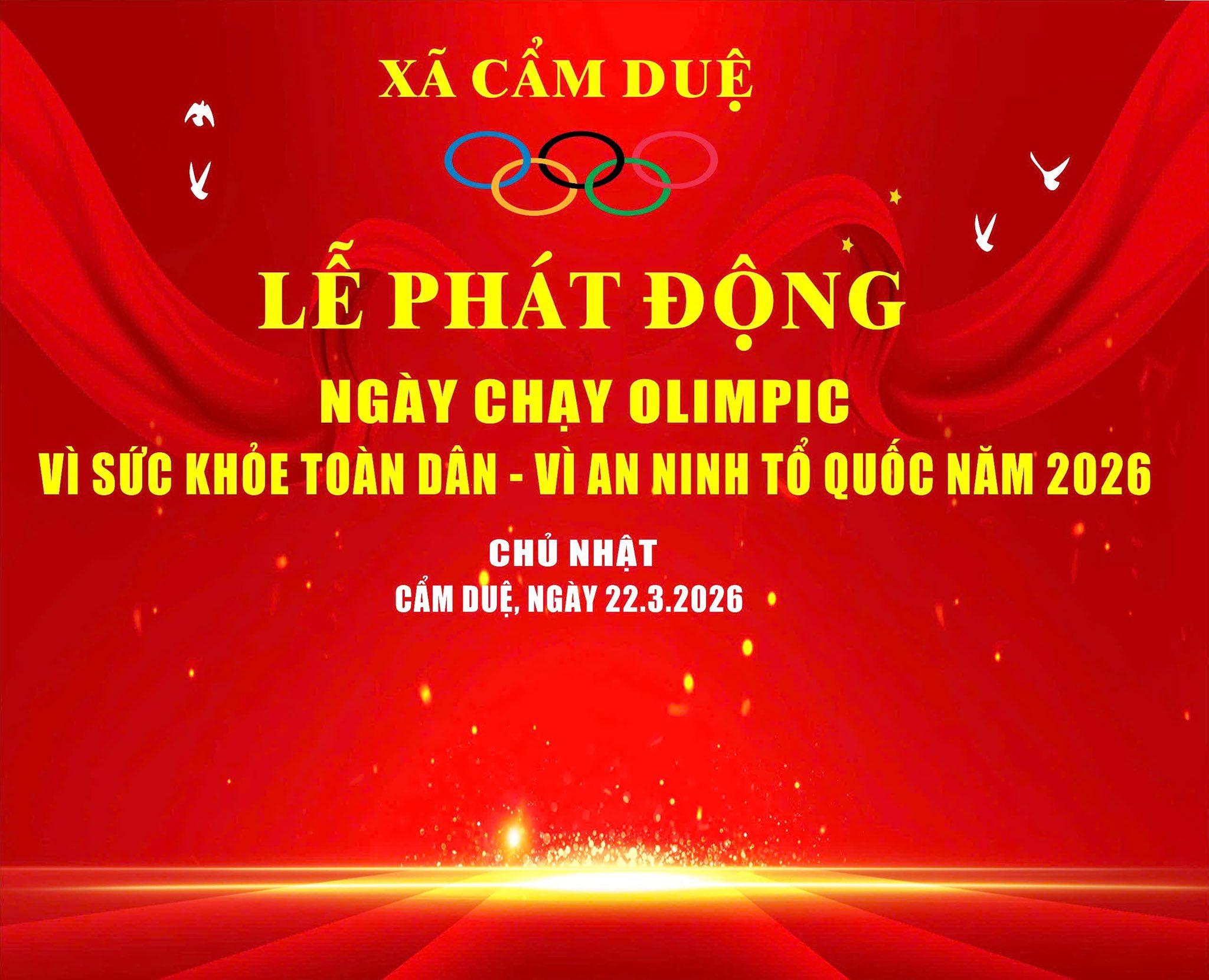 THÔNG BÁO MỜI THAM GIA LỄ PHÁT ĐỘNG NGÀY CHẠY OLIMPIC VÌ SỨC KHỎE TOÀN DÂN - VÌ AN NINH TỔ QUỐC NĂM 2026