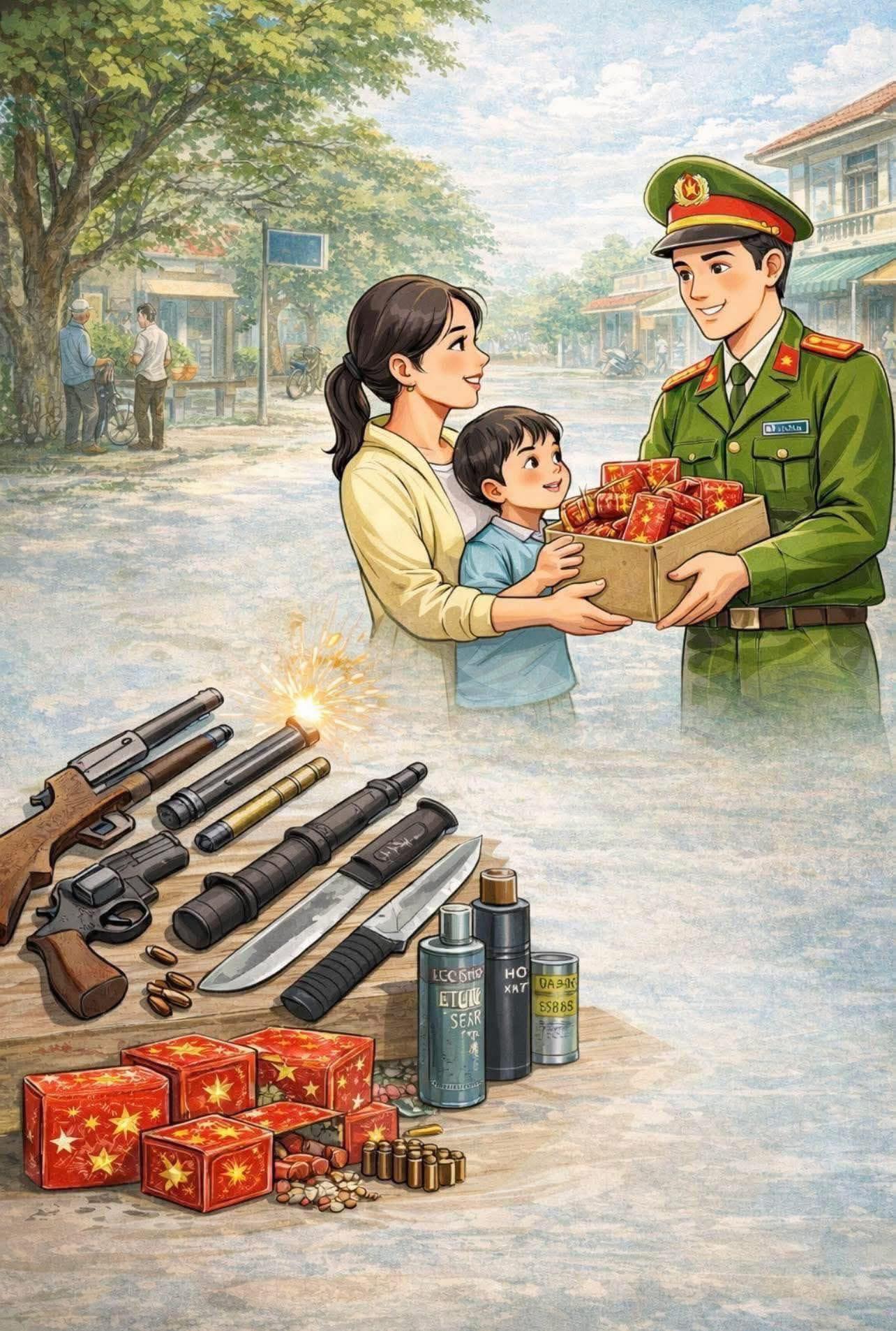 Tăng cường tuyên truyền, vận động giao nộp, phòng ngừa, đấu tranh với tội phạm, vi phạm pháp luật về vũ khí, vật liệu nổ, công cụ hỗ trợ và pháo (VK, VLN và CCHT)