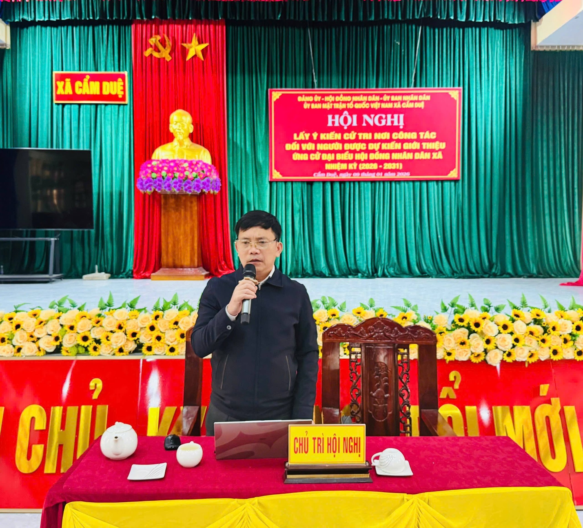 XÃ CẨM DUỆ TỔ CHỨC HỘI NGHỊ LẤY Ý KIẾN CỬ TRI NƠI CÔNG TÁC ĐỐI VỚI NGƯỜI ĐƯỢC DỰ KIẾN GIỚI THIỆU ỨNG CỬ ĐẠI BIỂU HĐND XÃ NHIỆM KỲ 2026 – 2031.