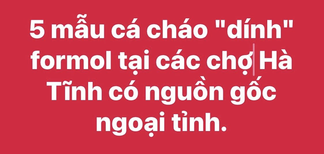 Kết quả test nhanh Formol trong mẫu cá cháo