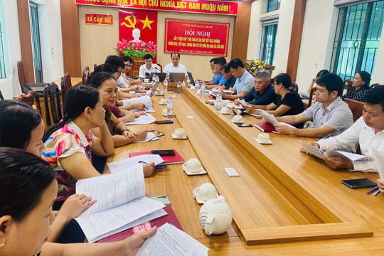 Xã Cẩm Duệ triển khai lấy ý kiến góp ý dự thảo Đề án sắp xếp các trường Mầm non, Tiểu học, Trung học cơ sở trên địa bàn xã