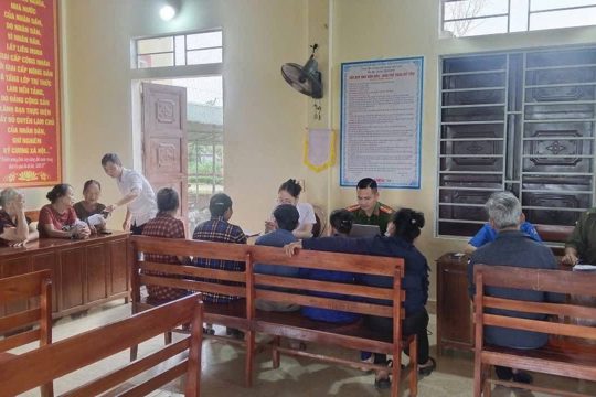XÃ Cẩm Duệ tích hợp tài khoản ASXH và sổ sức khỏe điện tử trên VNeID