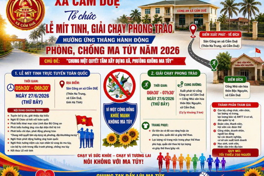  “Chung một quyết tâm xây dựng xã, phường không ma túy”. 