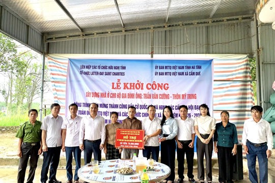 Xã Cẩm Duệ khởi công xây dựng nhà ở cho hộ gia đình khó khăn tại thôn Mỹ Trung