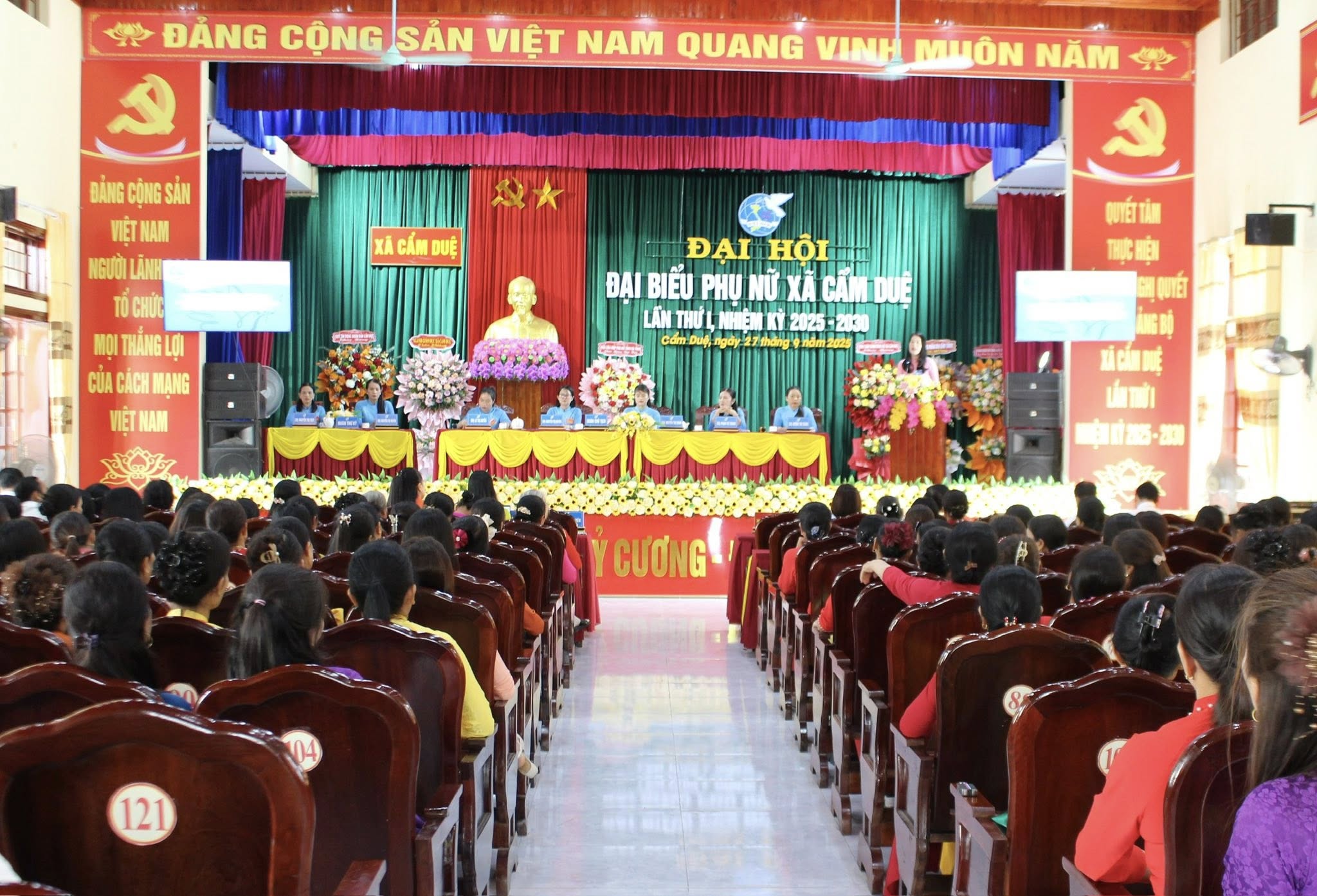 HỘI LHPN XÃ CẨM DUỆ LONG TRONG TỔ CHỨC ĐẠI HỘI ĐẠI BIỂU PHỤ NỮ XÃ LẦN THỨ NHẤT, NHIỆM KỲ 2025-2030 